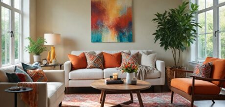 Como harmonizar cores na decoração da sala de estar